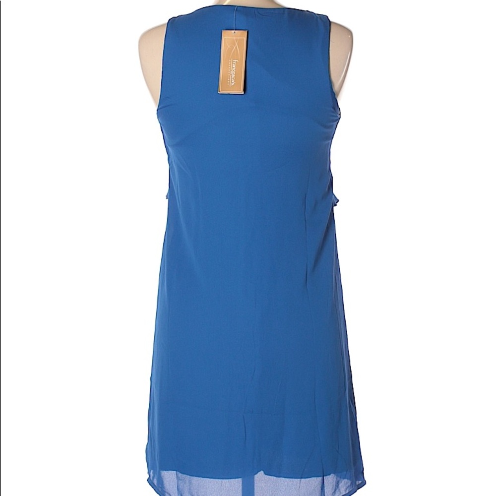 🦋 Slip On Ruffle Dress in Ocean Blue - Picture 2 of 8